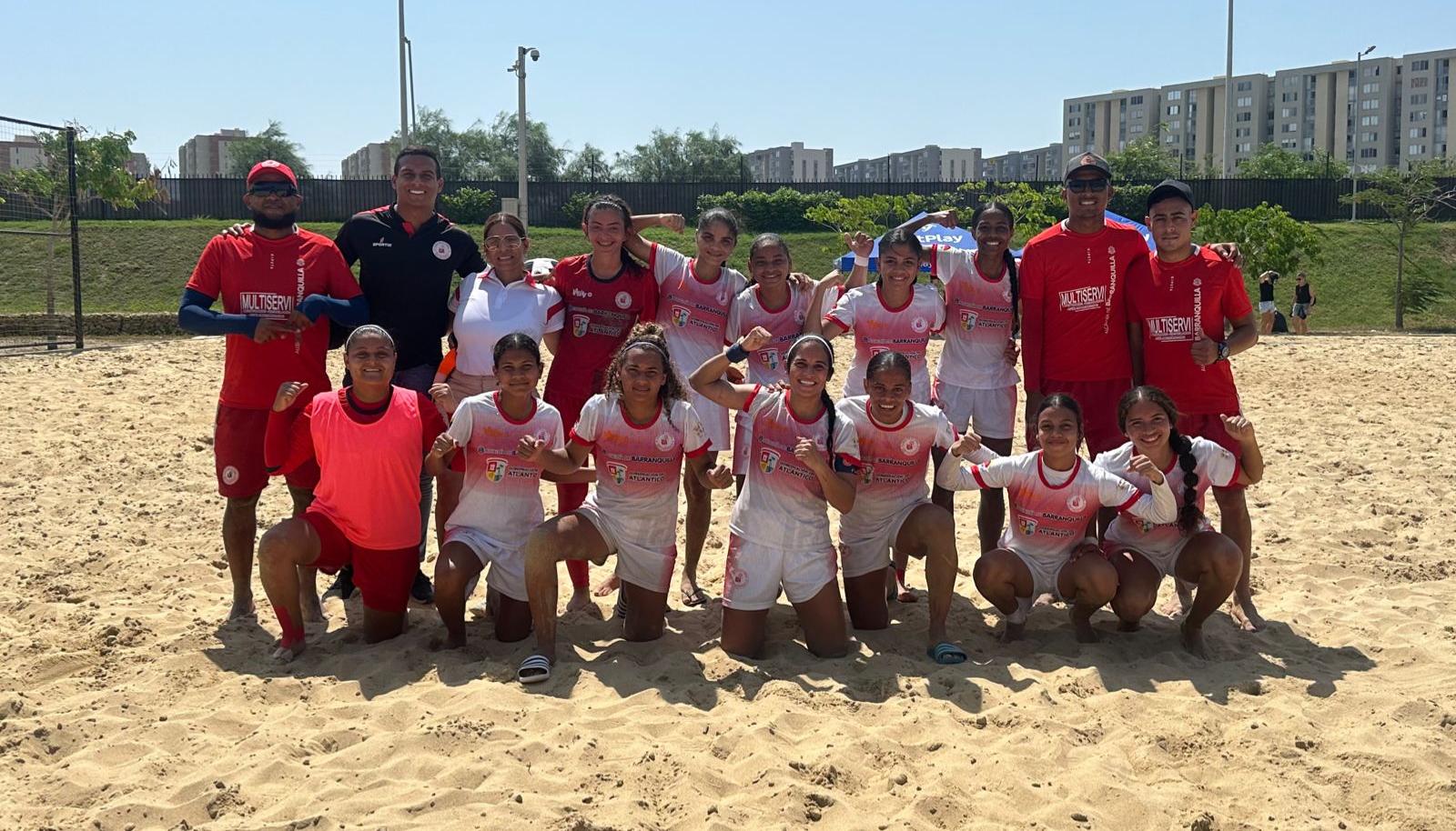 Selección Atlántico femenina de fútbol playa. 