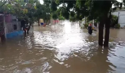 Inundaciones en el barrio Don Bosco de Soledad. 