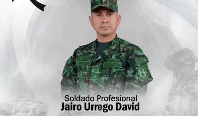 Soldado Jairo Urrego David. 