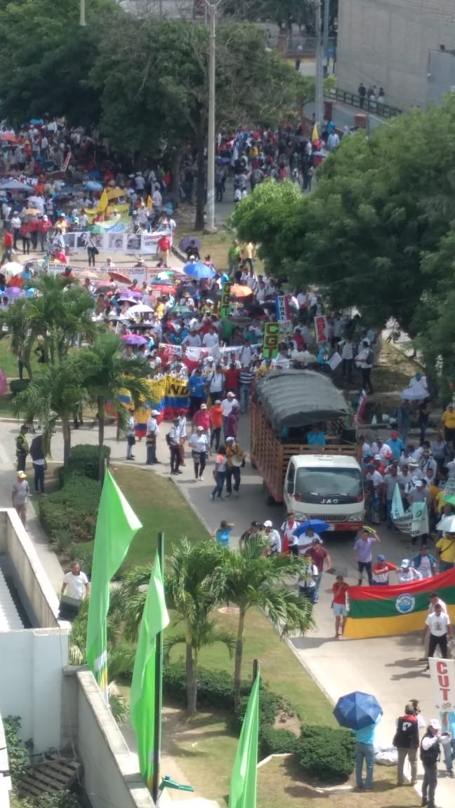 Aspecto general de la marcha en Barranquilla.