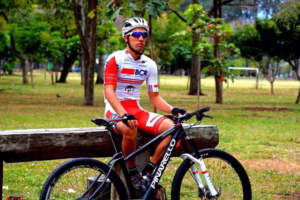El ciclista costarricense Andrey Fonseca. 