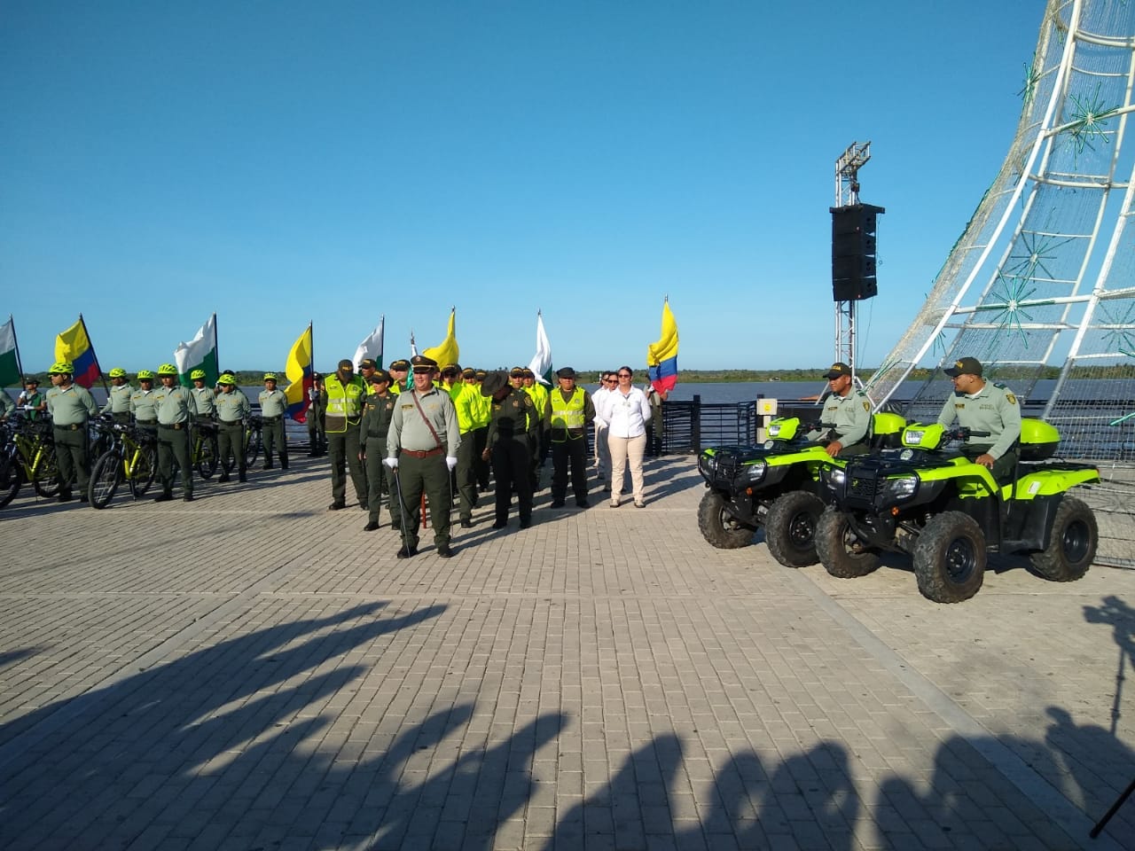 Policía que será la encargada de la vigilancia en el Malecón del Río.