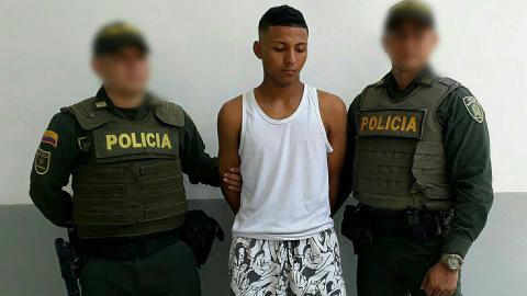 Daniel Eduardo Polo Posada cuando fue capturado con armas en diciembre del año pasado.