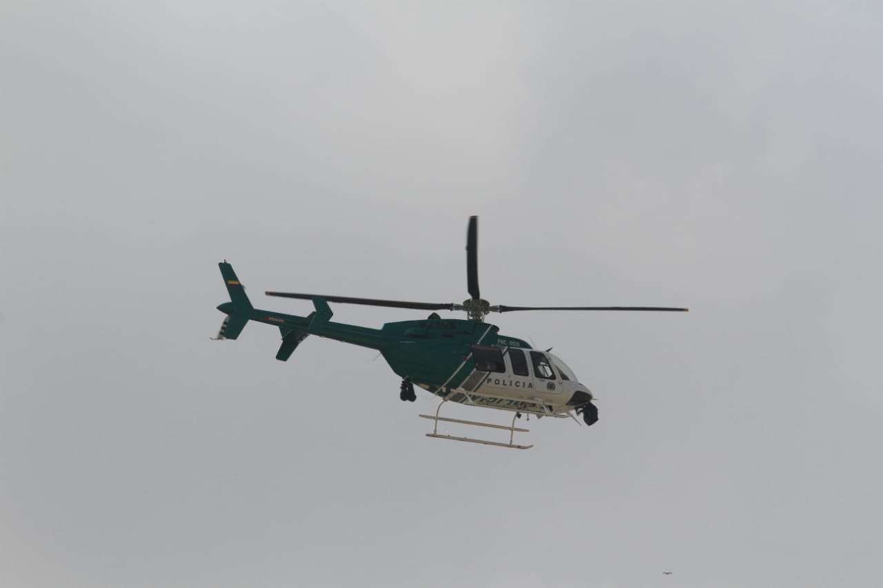 El helicóptero estará para apoyar las acciones de vigilancia.