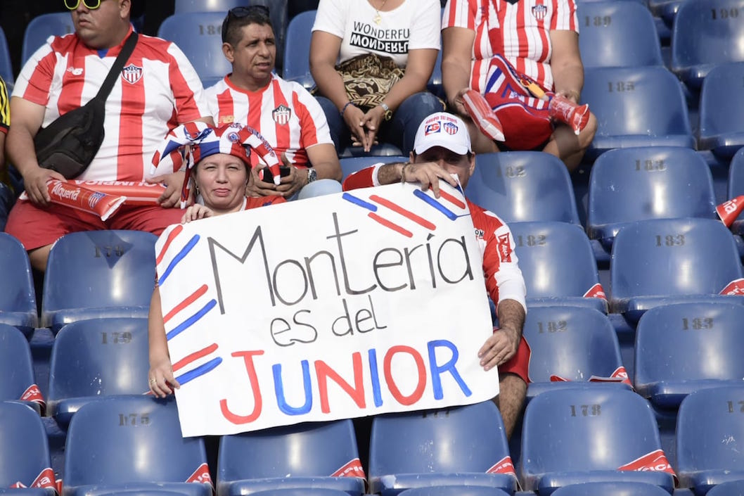 Desde Montería también llegaron aficionados para respaldar al Junior.