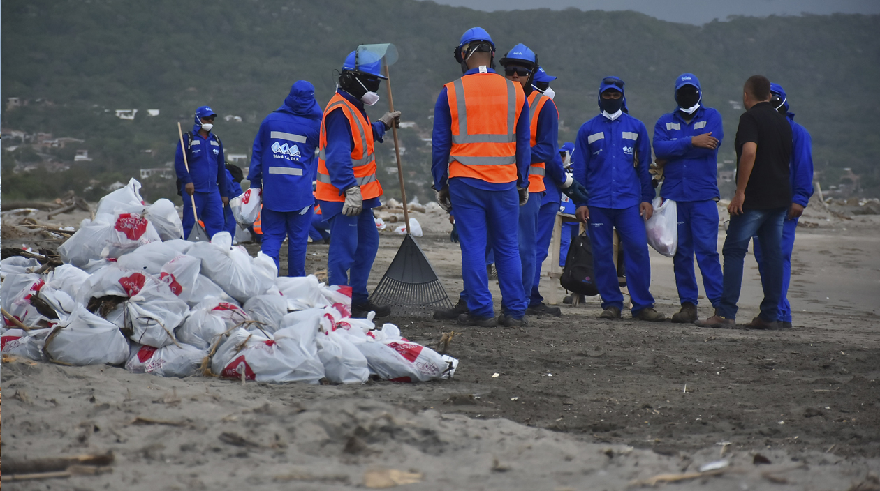 Más de mil toneladas de basura se recogieron en una semana de limpieza en Puerto Colombia