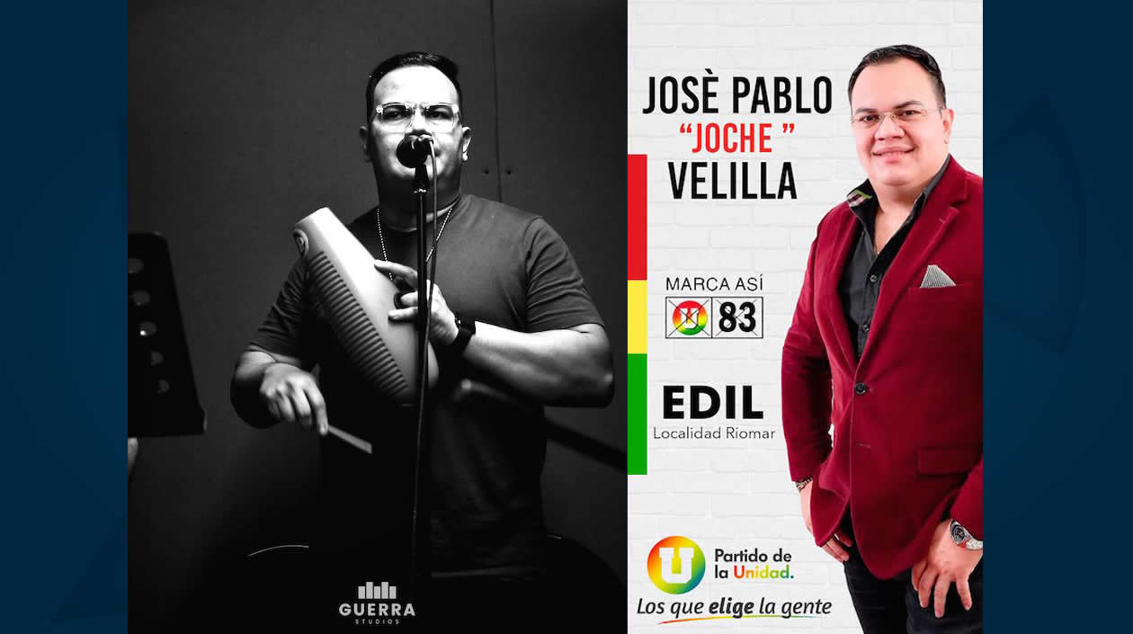 'Joche' Velilla en sus dos facetas como cantante y ahora como candidato a edil.