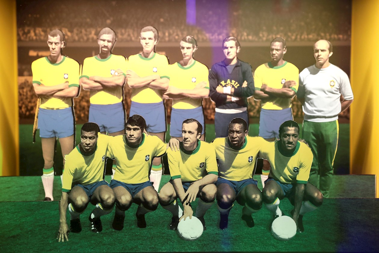 Pelé con la mítica Selección de 1970. 