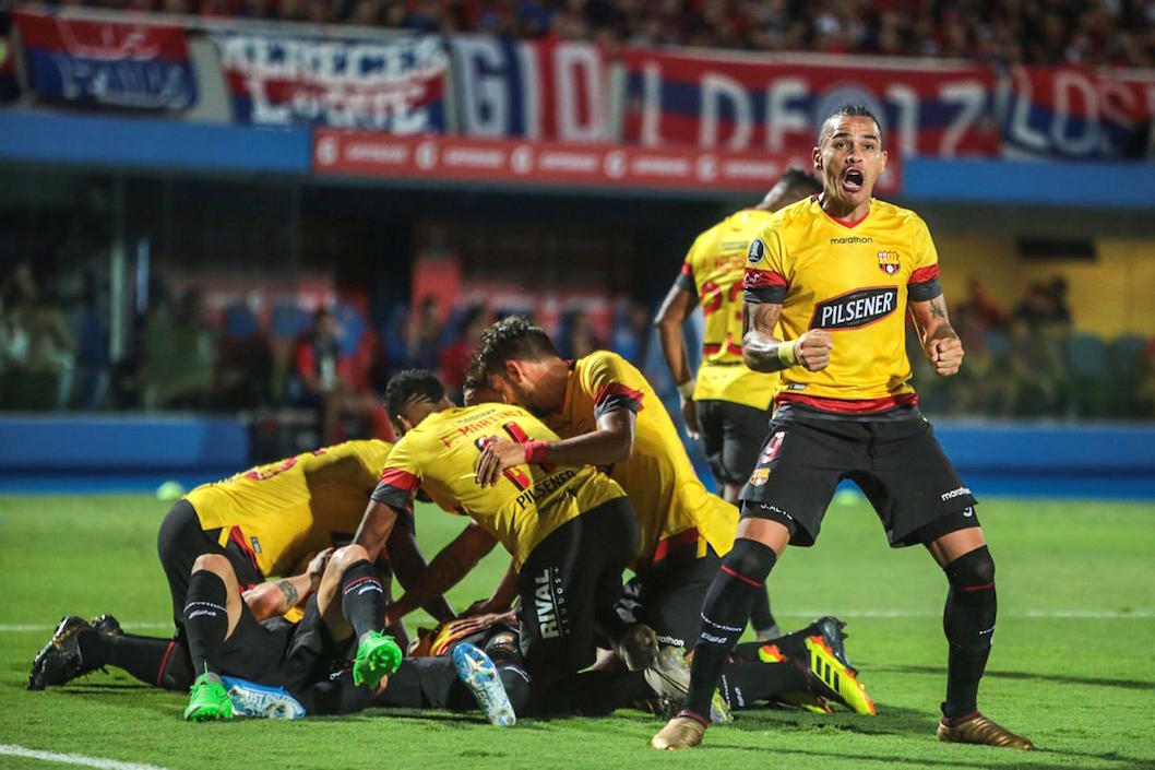 Celebración de jugadores del Barcelona de Ecuador.
