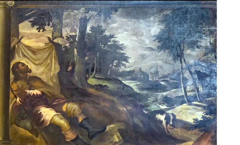 San Rocco, atado por la peste de Tintoretto.