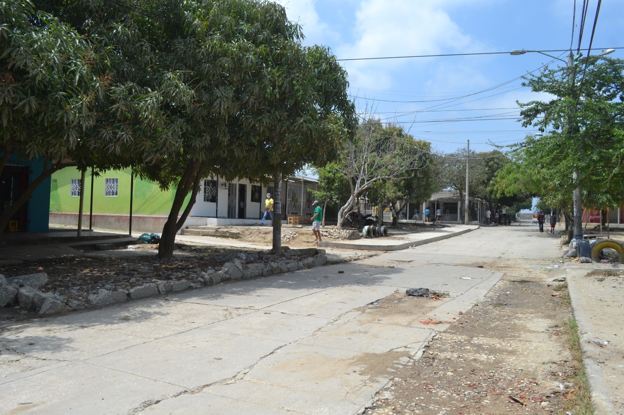 Calle 57C, entre carreras 4G y 4F,  barrio Villa Karla de Soledad, donde ocurrió la agresión contra Sindy María Pacheco. 