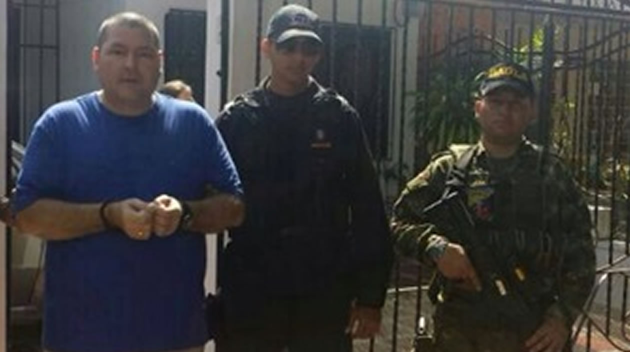 Javier Enrique Insignares, alias 'JJ', cuando fue capturado en 2014 en Barranquilla. 