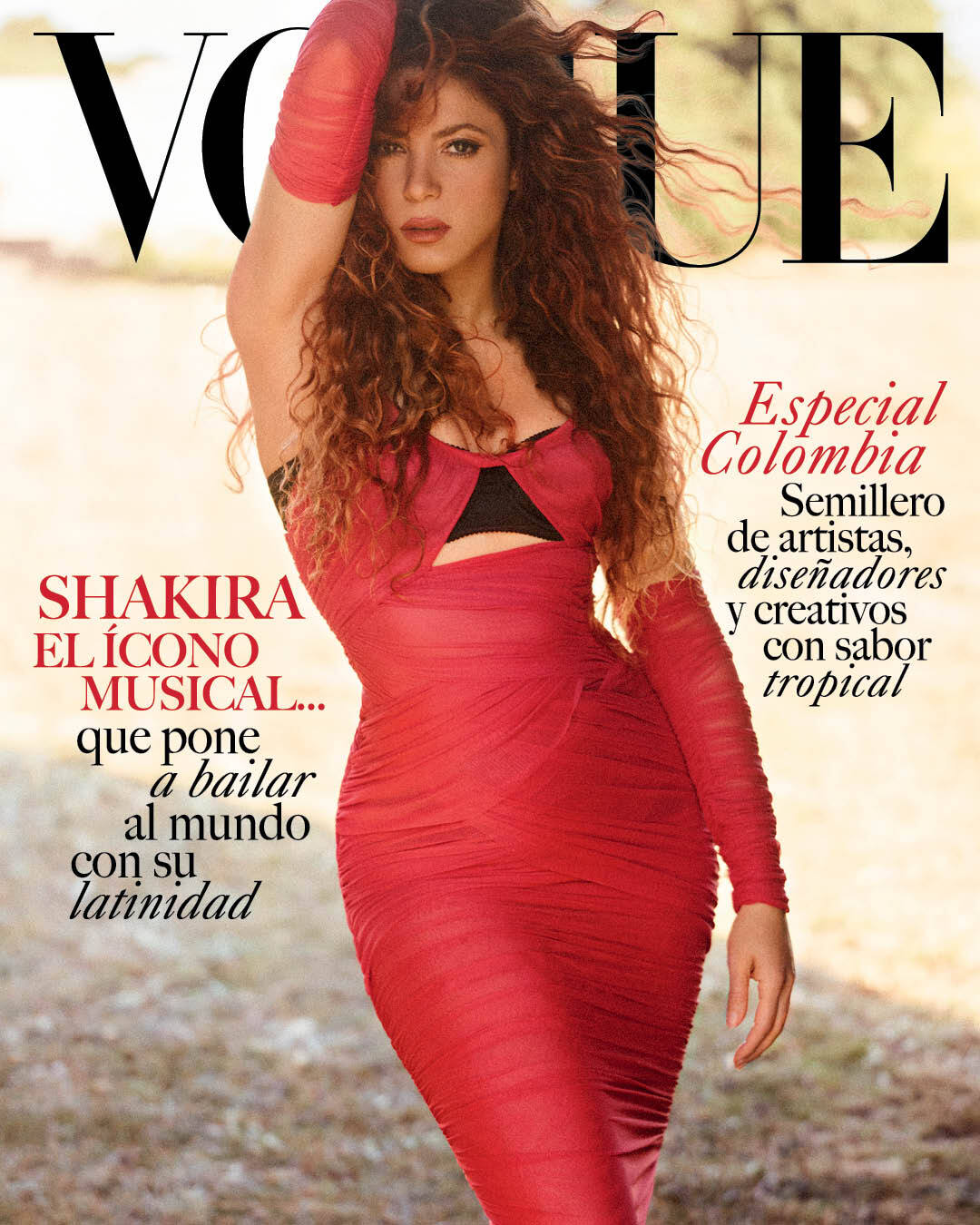 La portada del mes de julio de Vogue trae a la cantante colombiana Shakira.