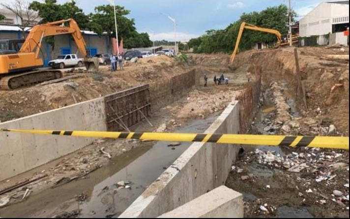 Construcción de las obras en el arroyo El Salao, otro de los problemas solucionados.
