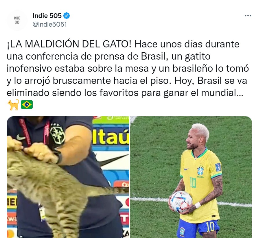 Memes sobre la eliminación de Brasil. 