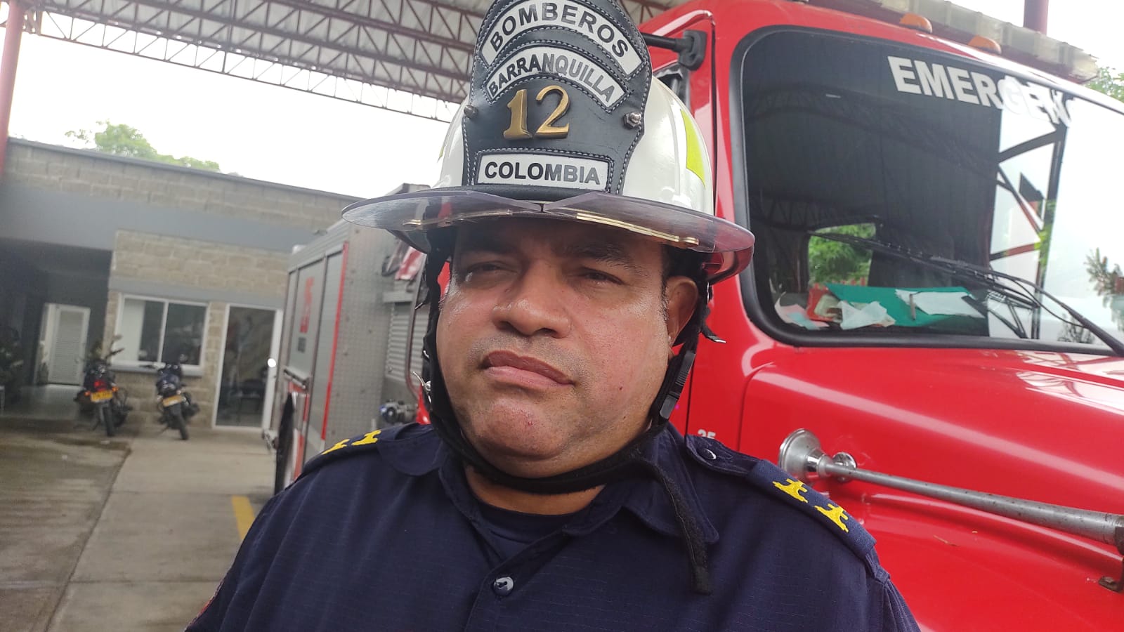 Teniente Omar Orozco del Cuerpo de Bomberos de Barranquilla. 