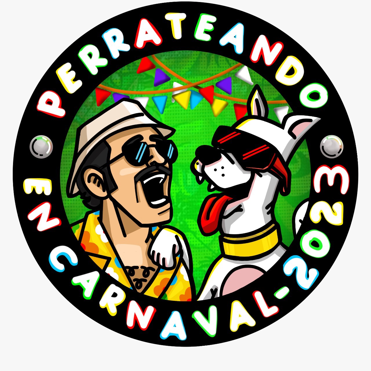 Logo de 'Perrateando en Carnaval'. 