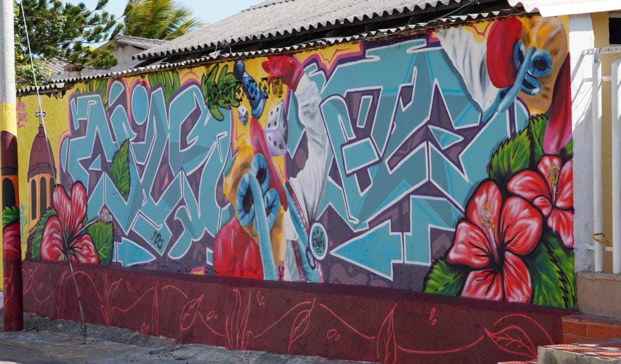 Otro de los murales del Barrio Abajo