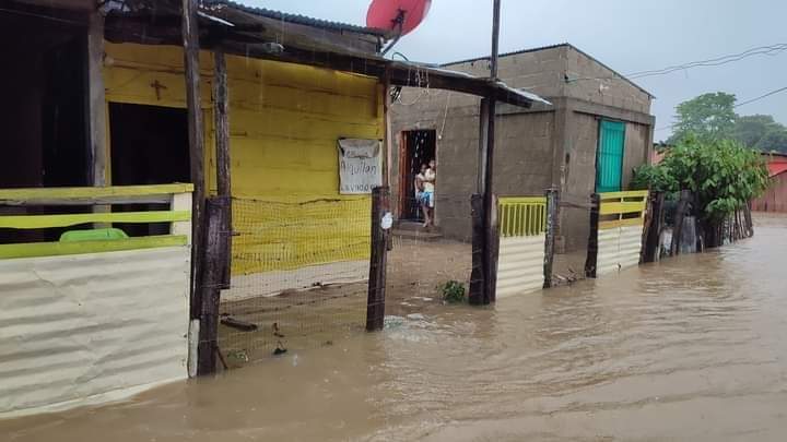 Así quedaron algunos de los barrios de Curumaní por las intensas lluvias.