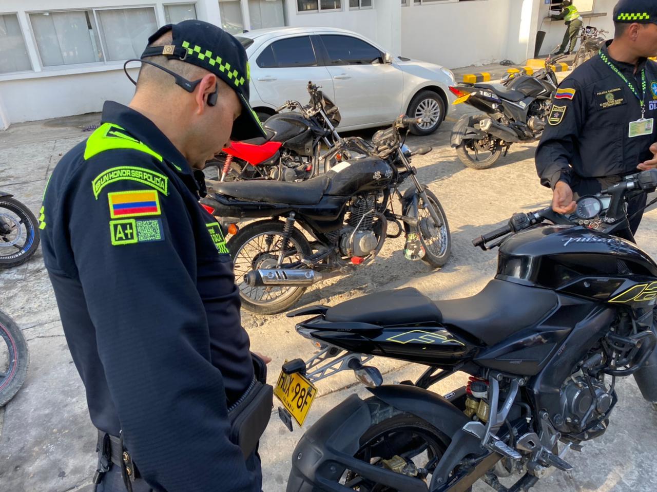 Motocicletas recuperadas en Barranquilla