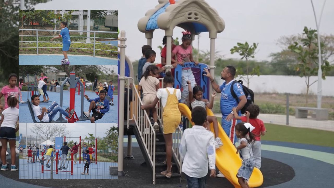 La Gobernadora del Atlántico hizo entrega de un nuevo parque en Bohórquez.