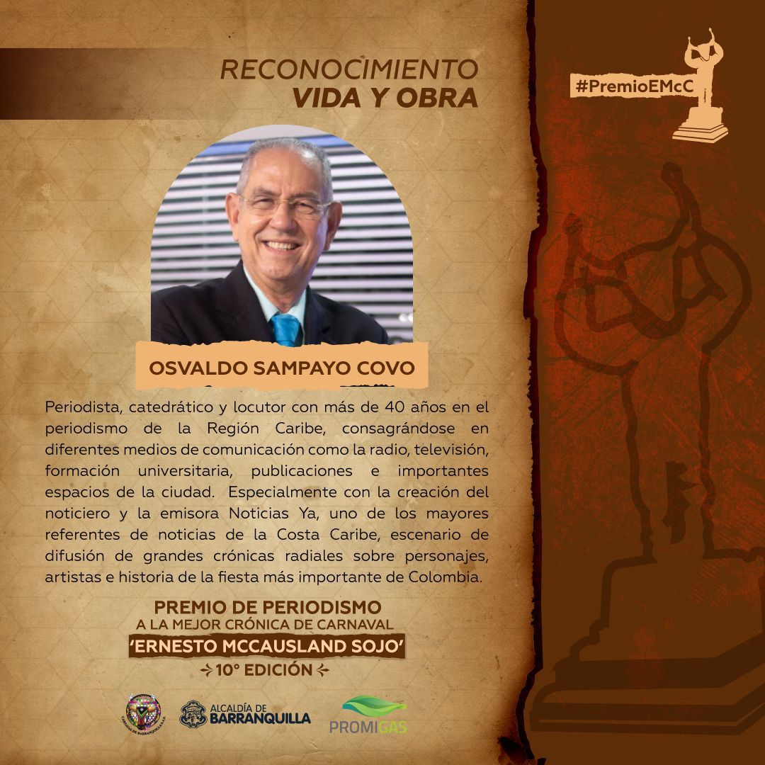 Periodista y locutor Osvaldo Sampayo Covo