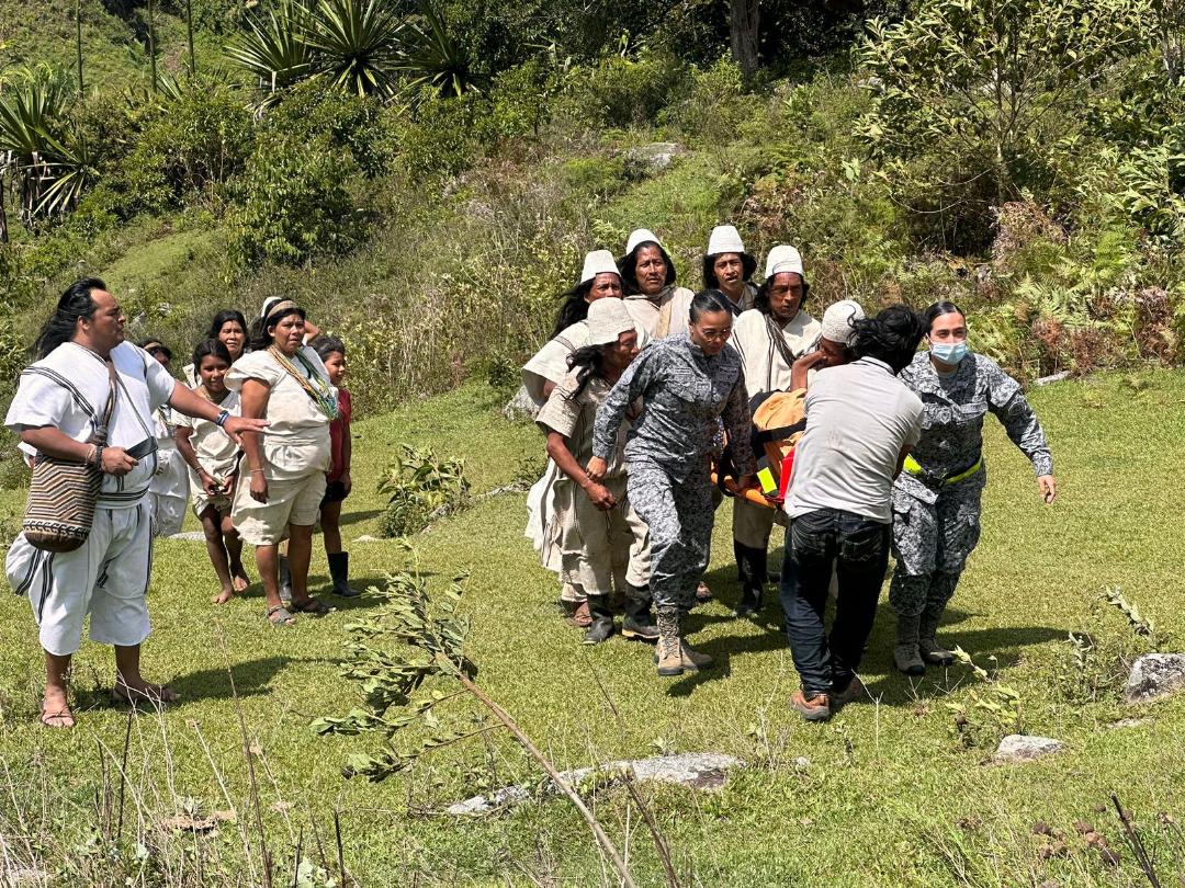 Evacuación del indígena arhuaco