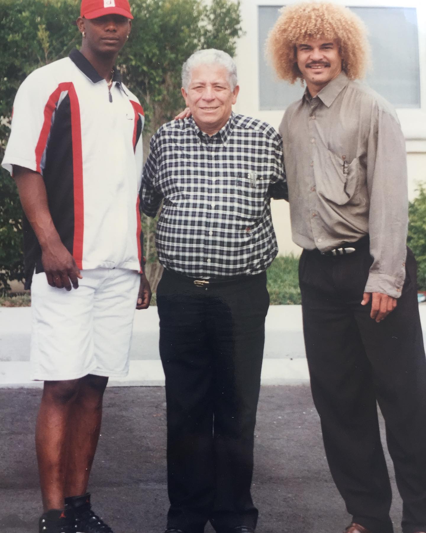 En Miami, en un trabajo periodístico con Édgar Rentería y Carlos Valderrama. 