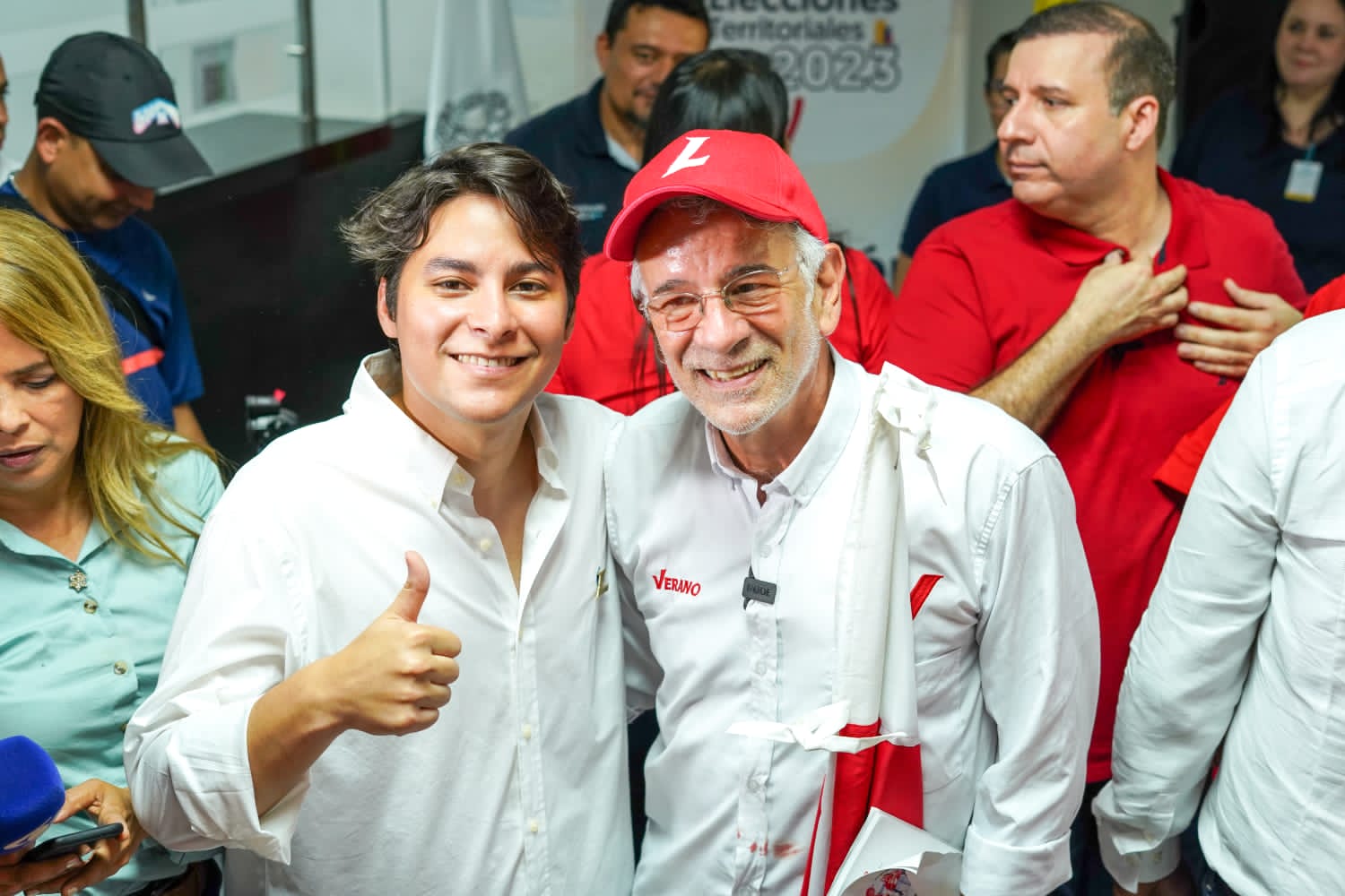 Camilo Torres con el candidato a la Gobernación del Atlántico, Eduardo Verano. 