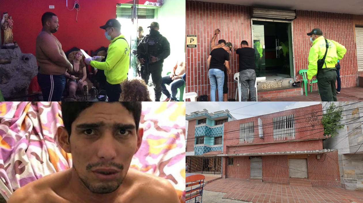 Wendell Alexander Peter Brown, alias 'Al Qaeda' y Jean Carlos Robles Borges, alias 'Veneco', capturados en el 'Hotel Barranquilla.