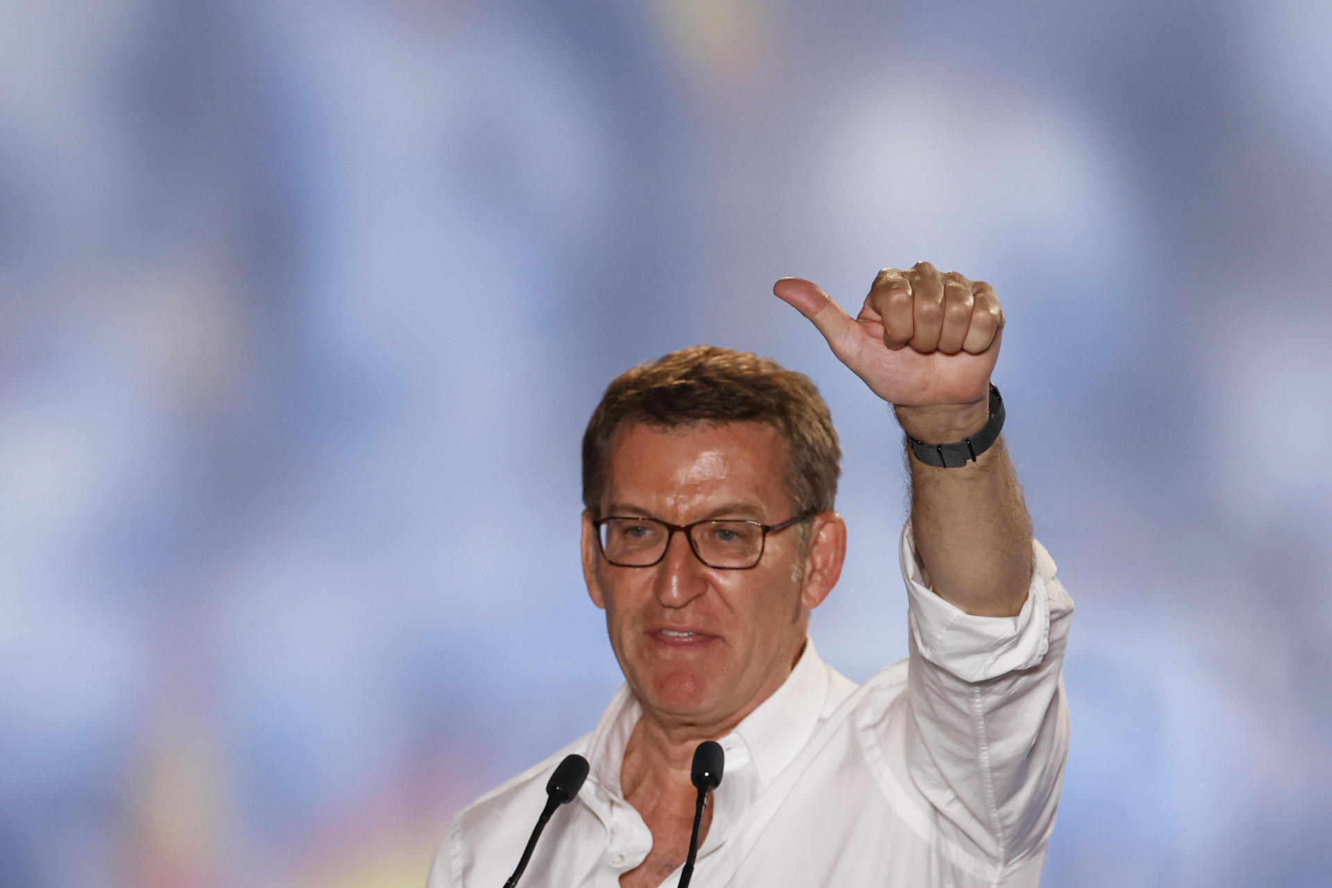 El candidato del Partido Popular, Alberto Núñez Feijoo 