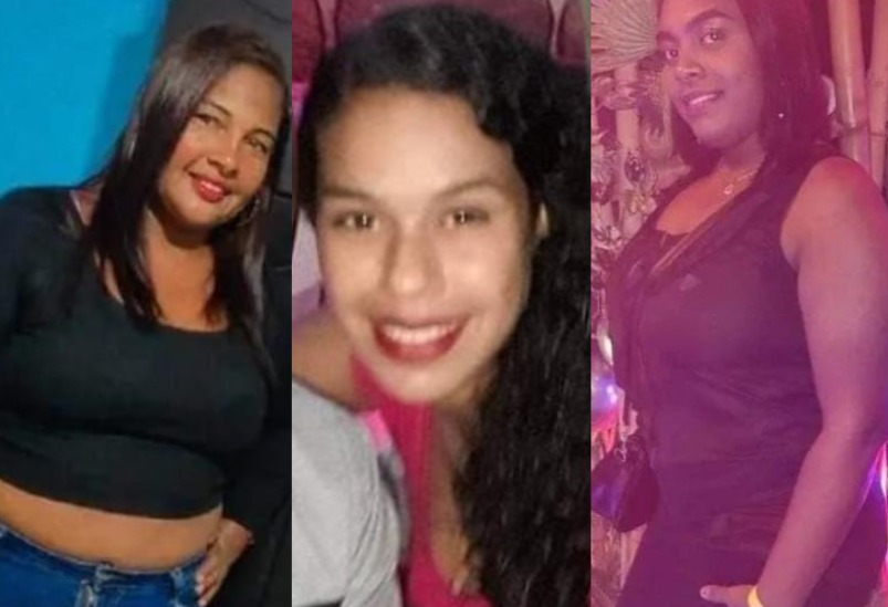 Las tres mujeres muertas en la masacre del barrio Villanueva. 