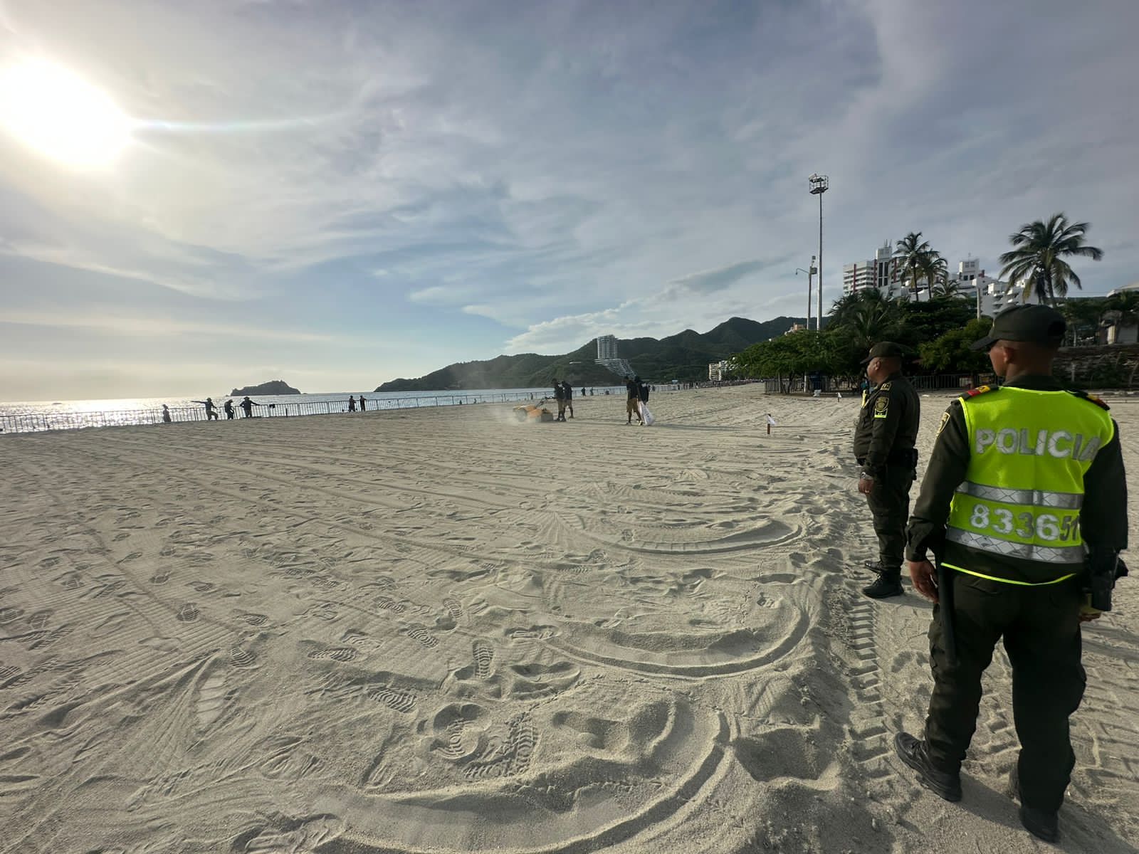 Preparación de las playas para los Juegos Bolivarianos en El Rodadero