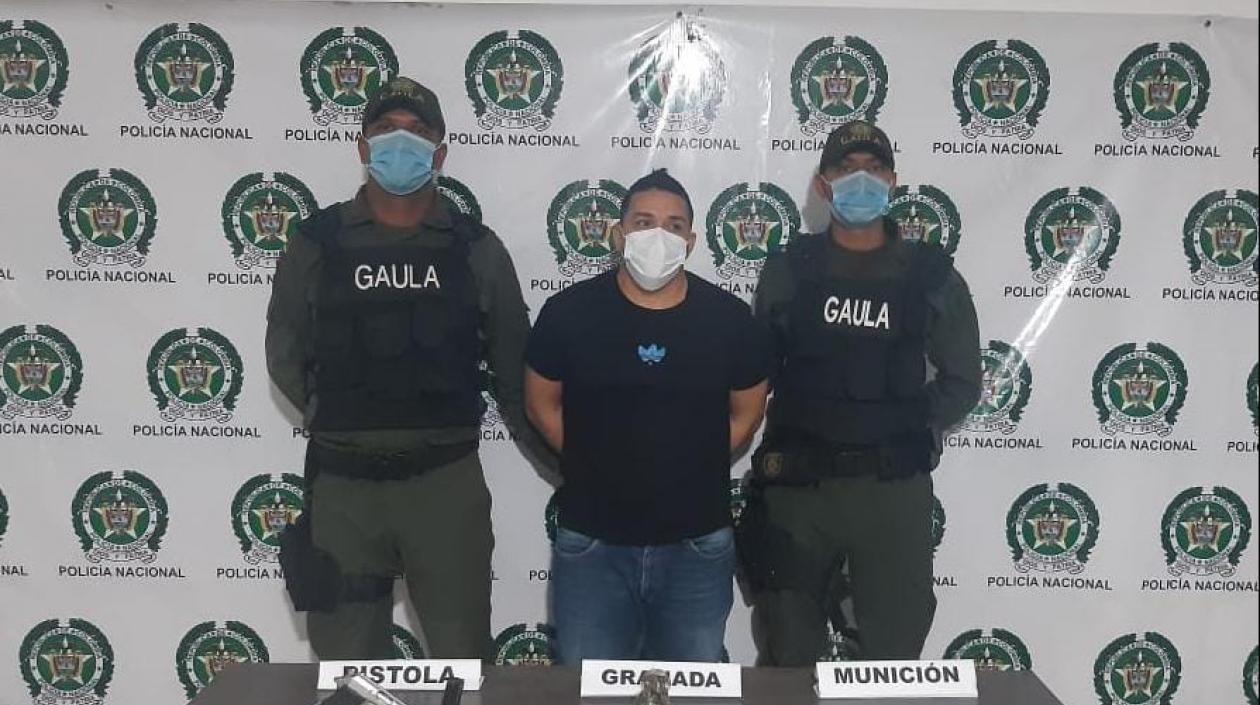 Luis Carlos Vega Valencia, alias 'Champion', en agosto del 2021 cuando fue capturado