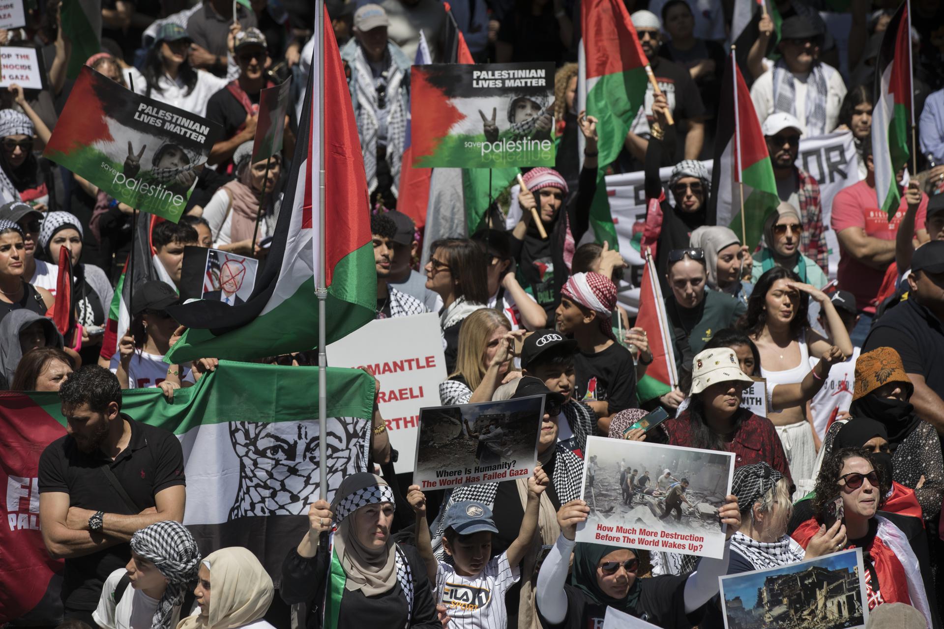 En Sidney y otras ciudades de Australia se unieron a la causa Palestina