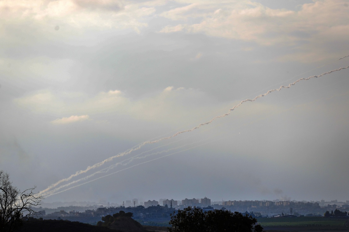Misiles lanzados a la Franja de Gaza