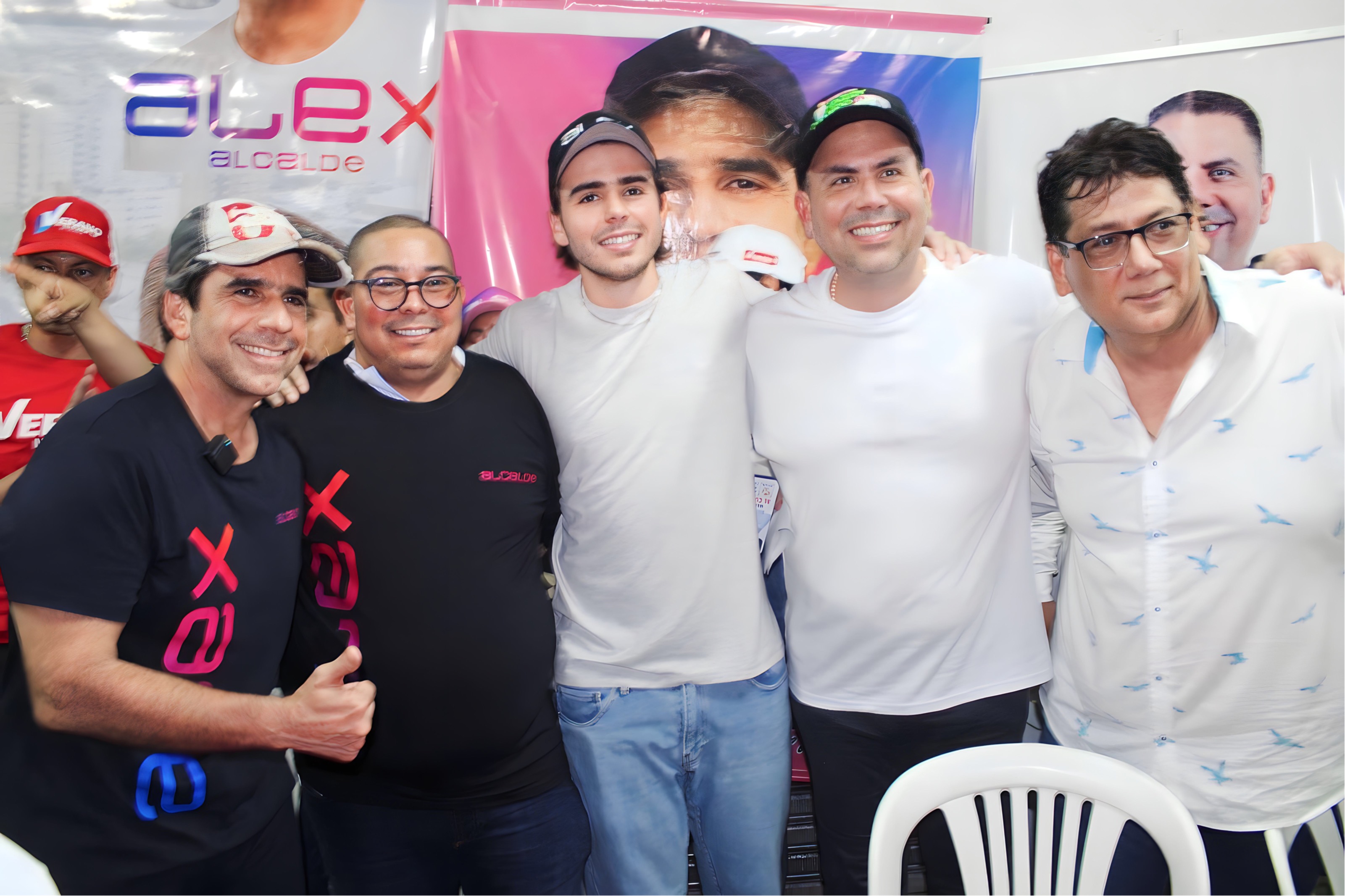 Alex Char, Juan Carlos Ospino, Alejandro Char Nule y Harry Canedo
