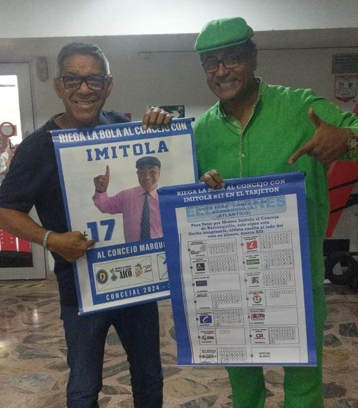 Moisés Imitola con otro gran humorista, Lucho Torres