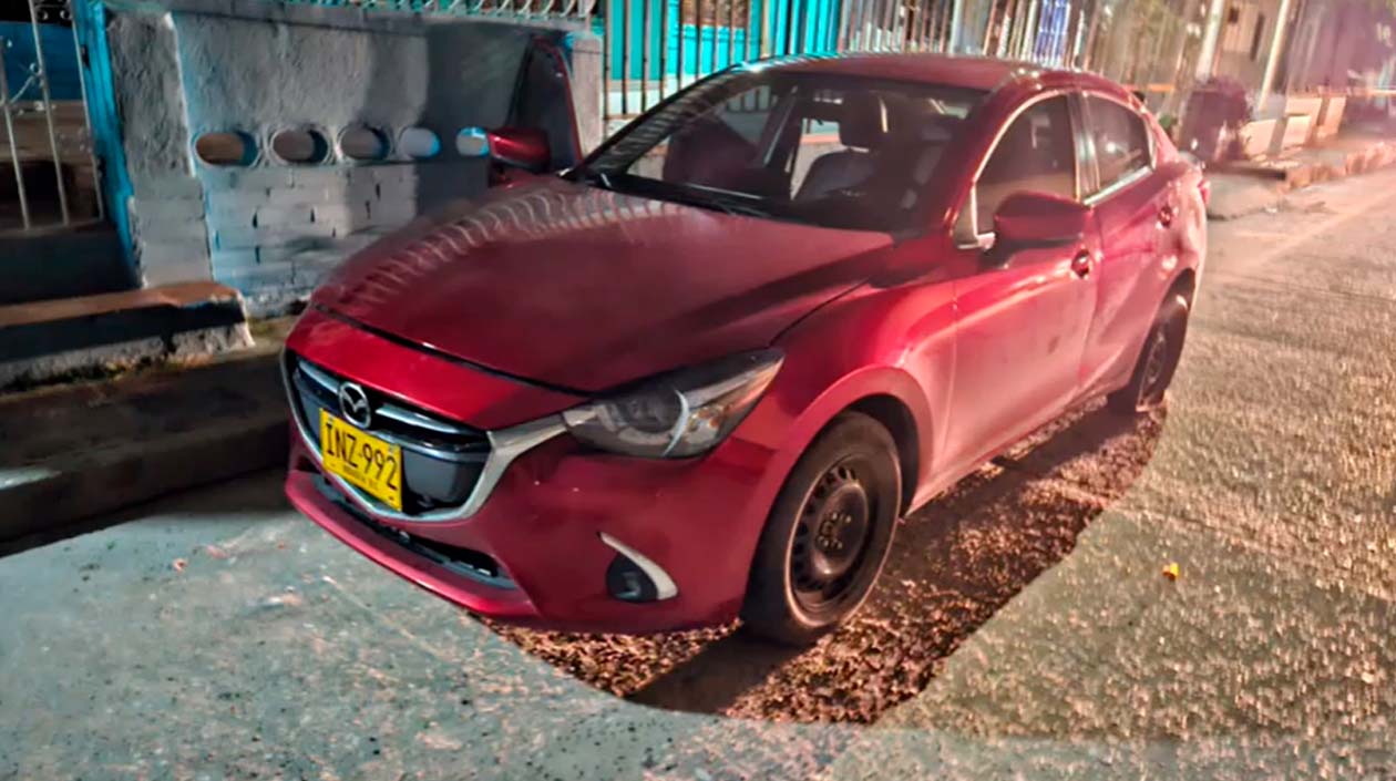 El carro de Jack Ramírez fue hallado por la Policía en el barrio Las Nieves, con las placas cambiadas.