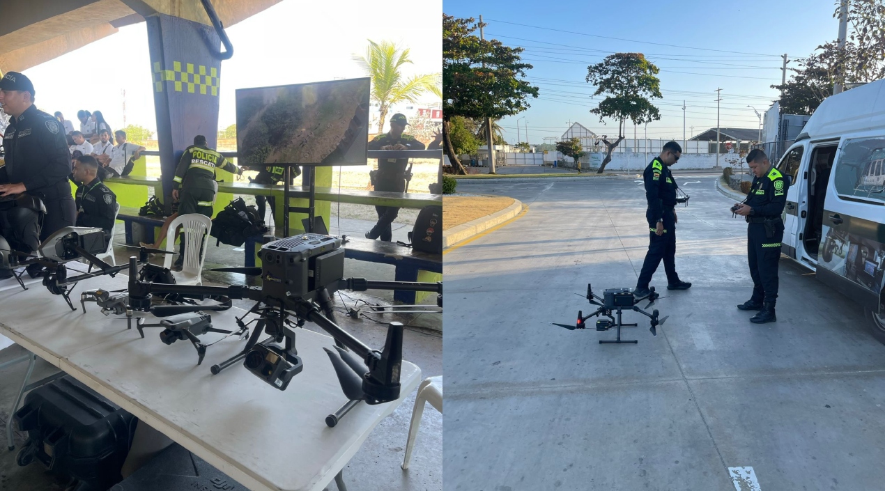 Drones de la Policía para realizar vigilancia aérea en los eventos de Carnaval. 