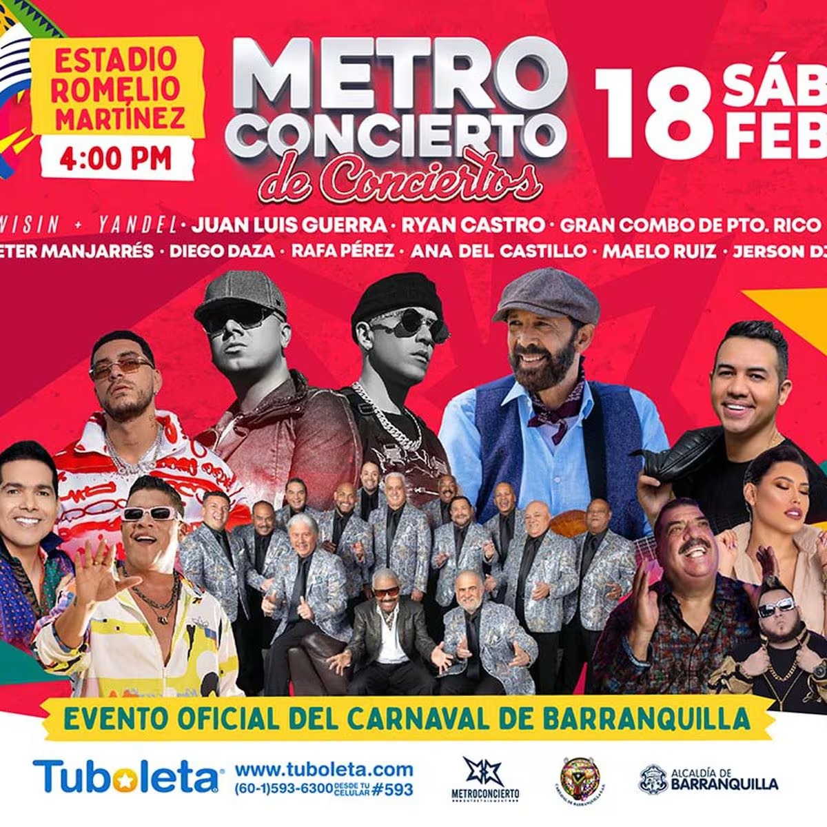 Imagen promocional para el Metroconcierto de Carnaval 2023.