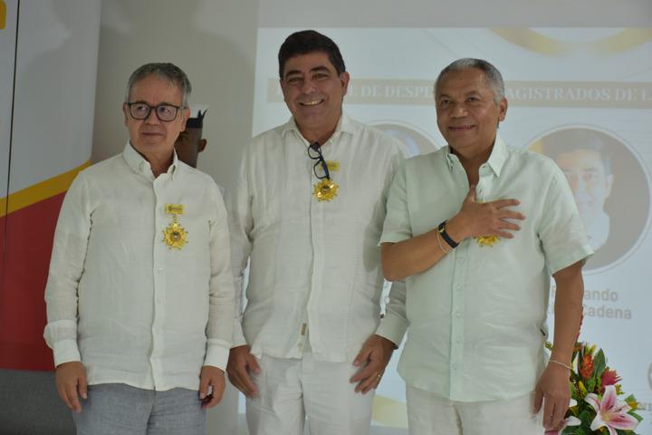 Homenajeados, Honorables Magistrado Dr. Aroldo Wilson Quiroz Monsalvo, Dr. Fernando Castilla Cadena y Dr.  Luis Hernández Barbosa.