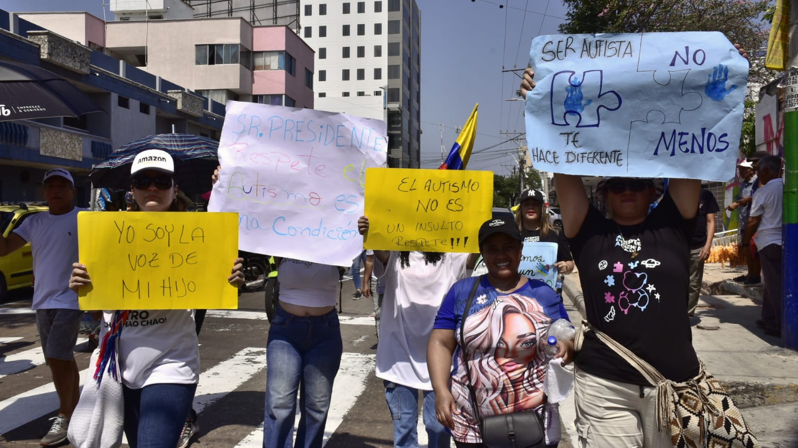 Marcha en contra del Gobierno de Gustavo Petro en Barranquilla.
