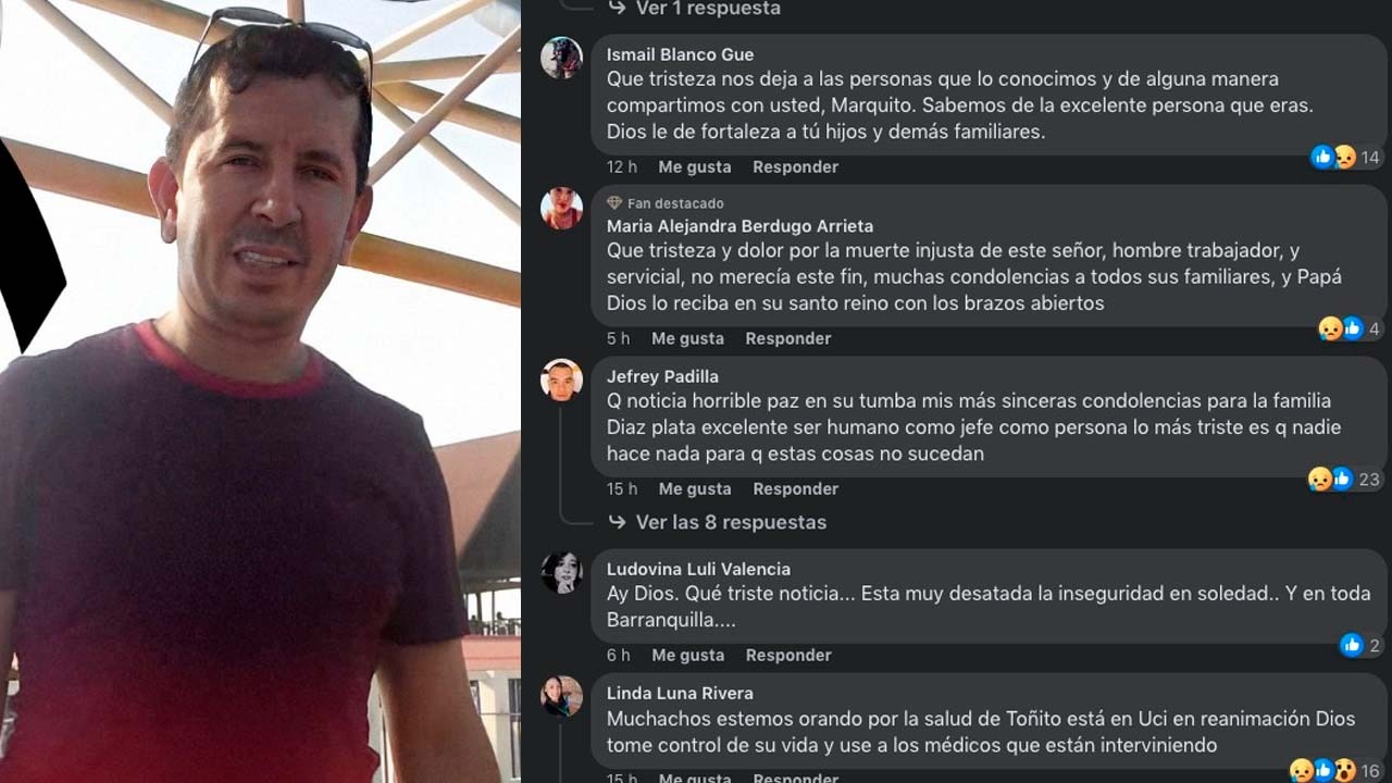 El comerciante Marcos Díaz Plata y los mensajes en redes sociales.