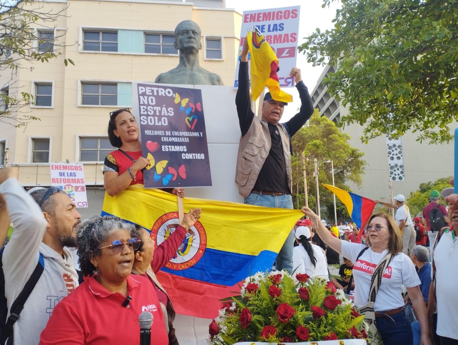 La marcha terminó en el Paseo Bolívar. 