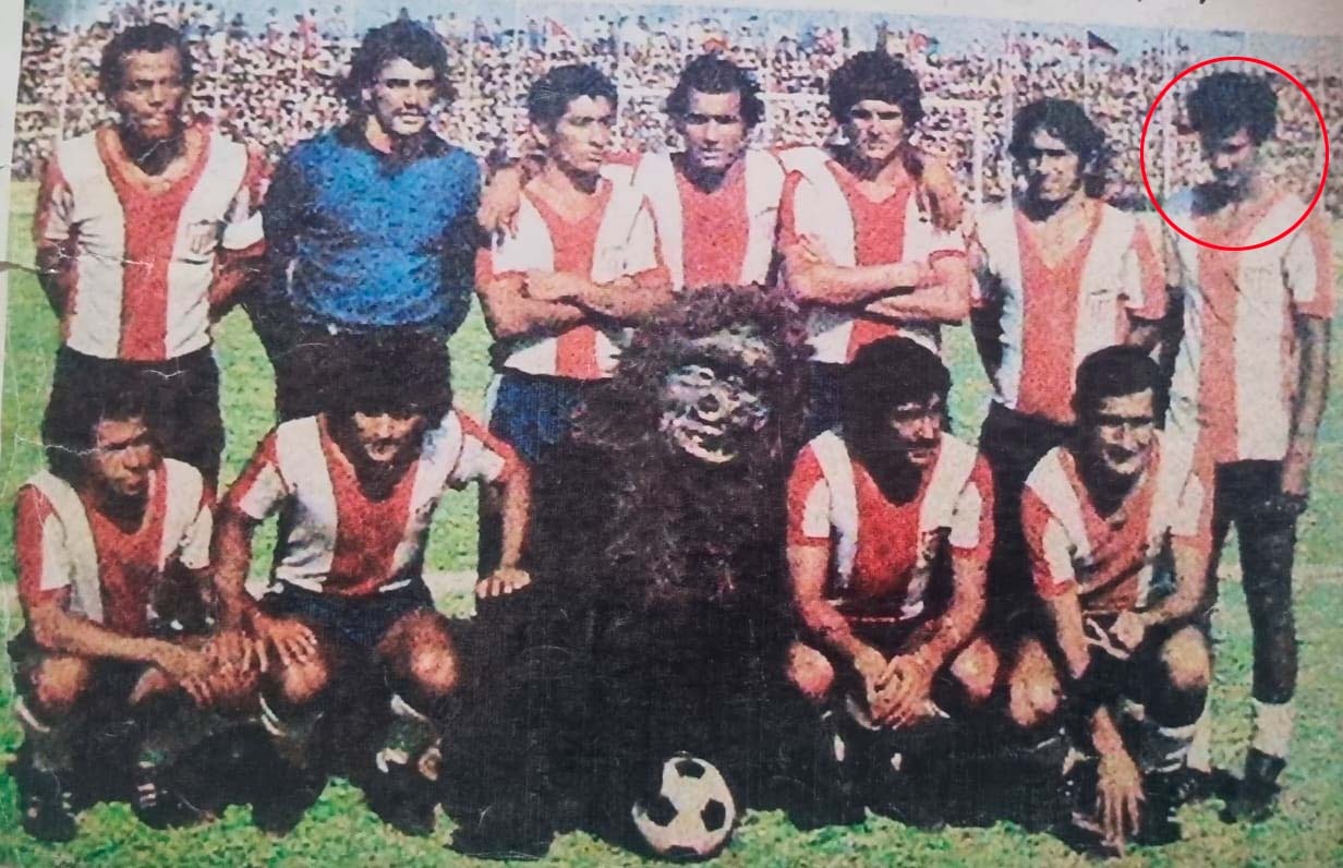 Peñaranda en la formación del Junior en 1976 con Delménico, Berdugo, Verón, Comesaña y Silva Pacheco, entre otros.