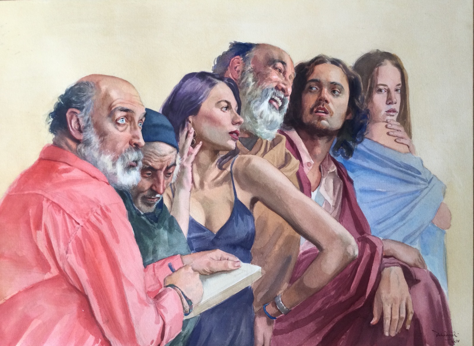 Obra ‘Suite estudio de composición en seis personajes en sol menor’ de Darío Ortiz.