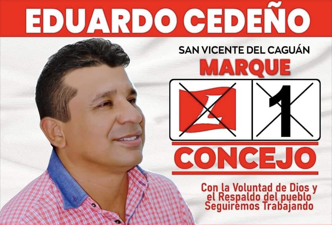 Luis Eduardo Cedeño García cuando era candidato