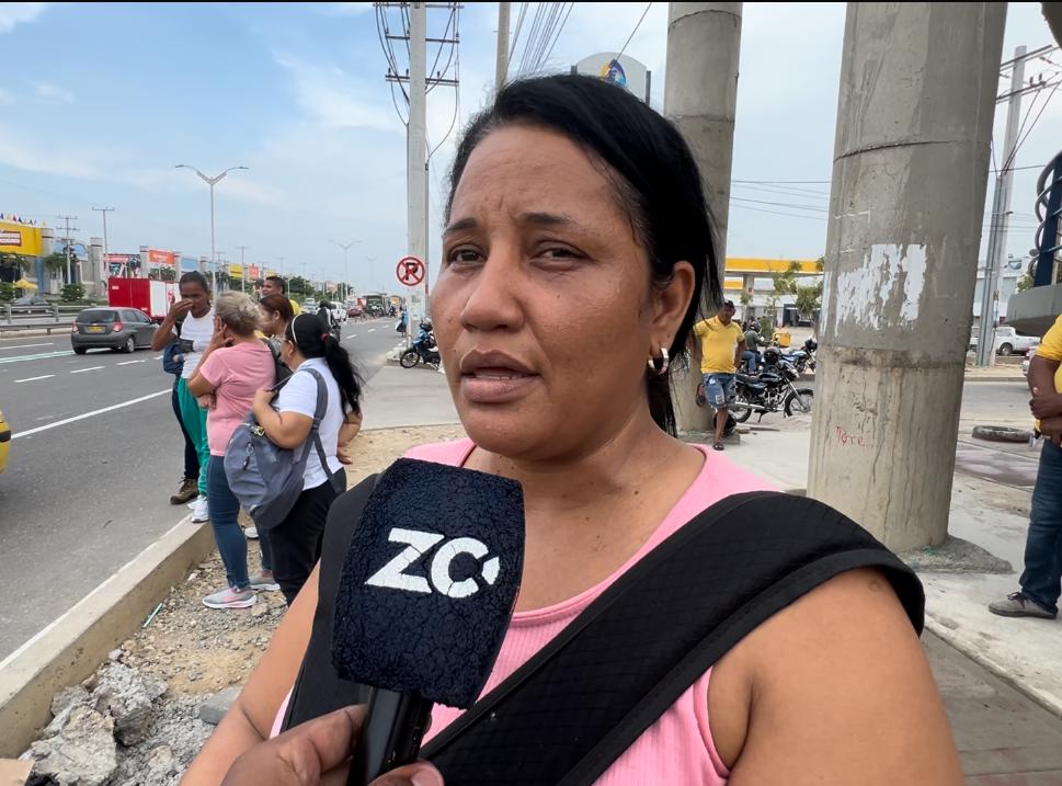 Luz Mary Caro, trabajadora de la zona.