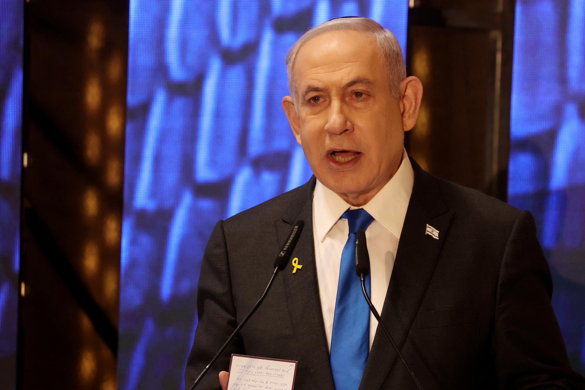 Primer ministro de Israel, Benjamín Netanyahu.